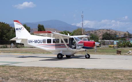 A small aeroplane at an airport